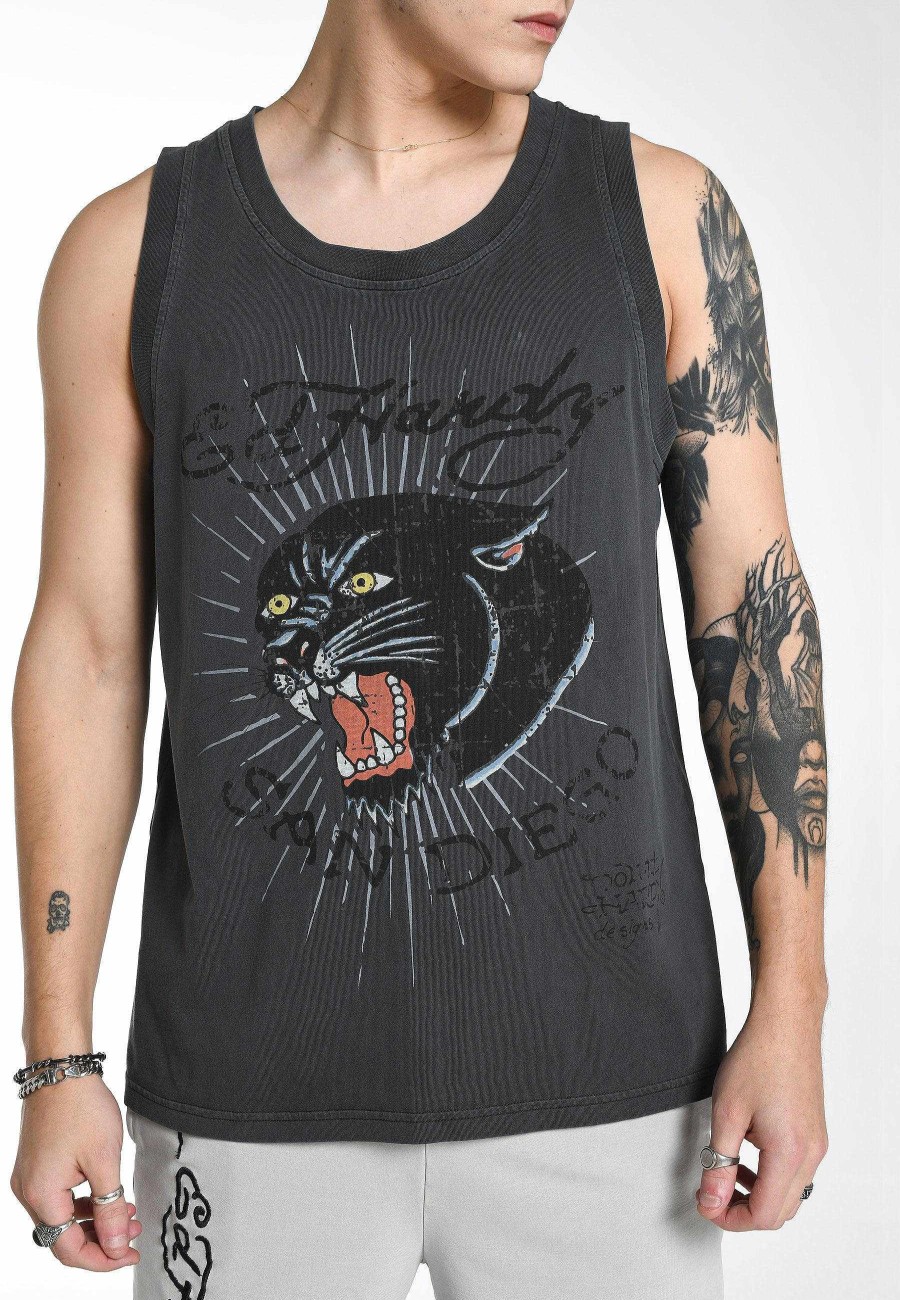 Ed Hardy Mens Panther-Diego Vest Top