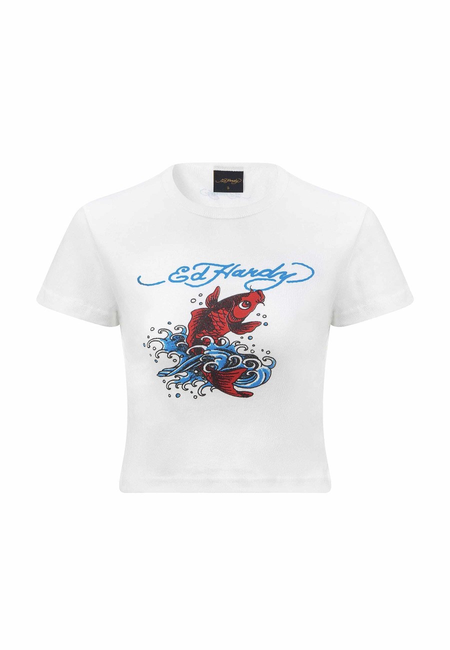 Ed Hardy Womens Koi-Baby T-Shirt
