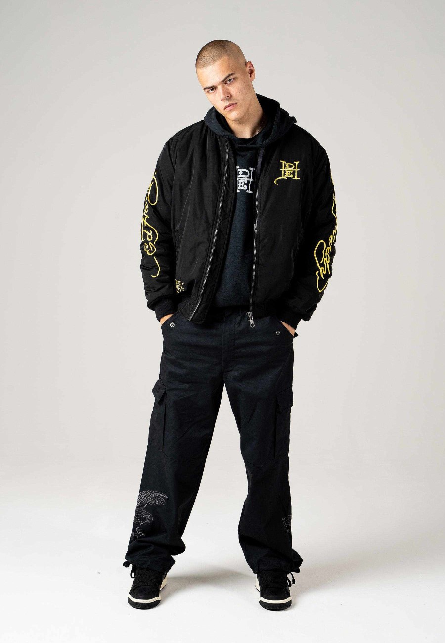 Ed Hardy Mens La-Tiger-Roar Bomber Jacket