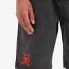 Ed Hardy Mens Black Snake Denim Jorts Shorts