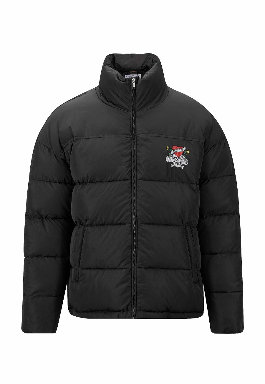 Ed Hardy Mens Lks-Nyc-Skull Puffer Jacket