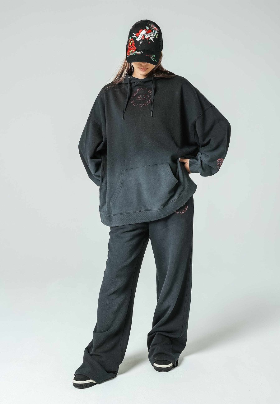 Ed Hardy Womens Eagle-Skull Oversize Jogger