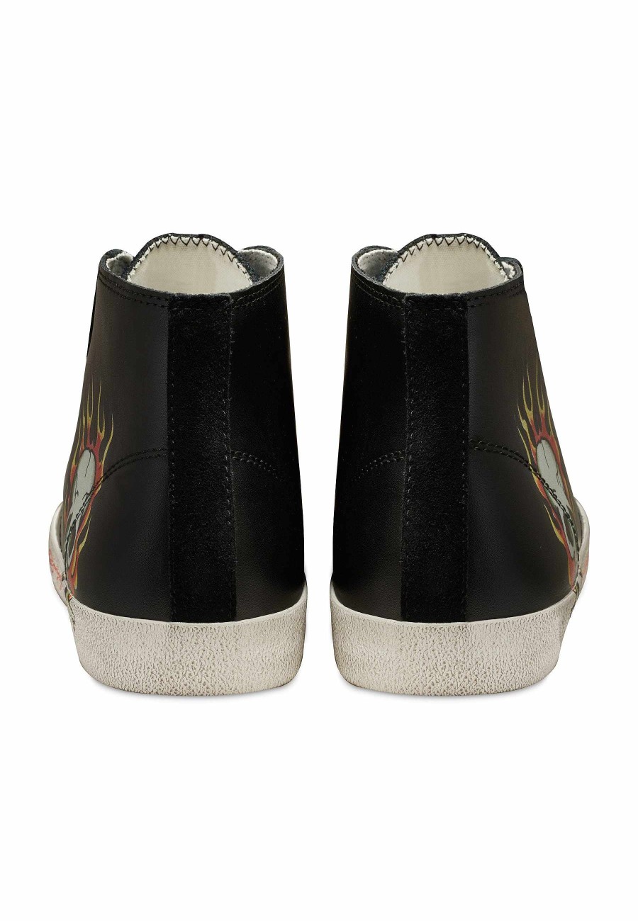 Ed Hardy Mens Scuff - Ed High - Skull Flame