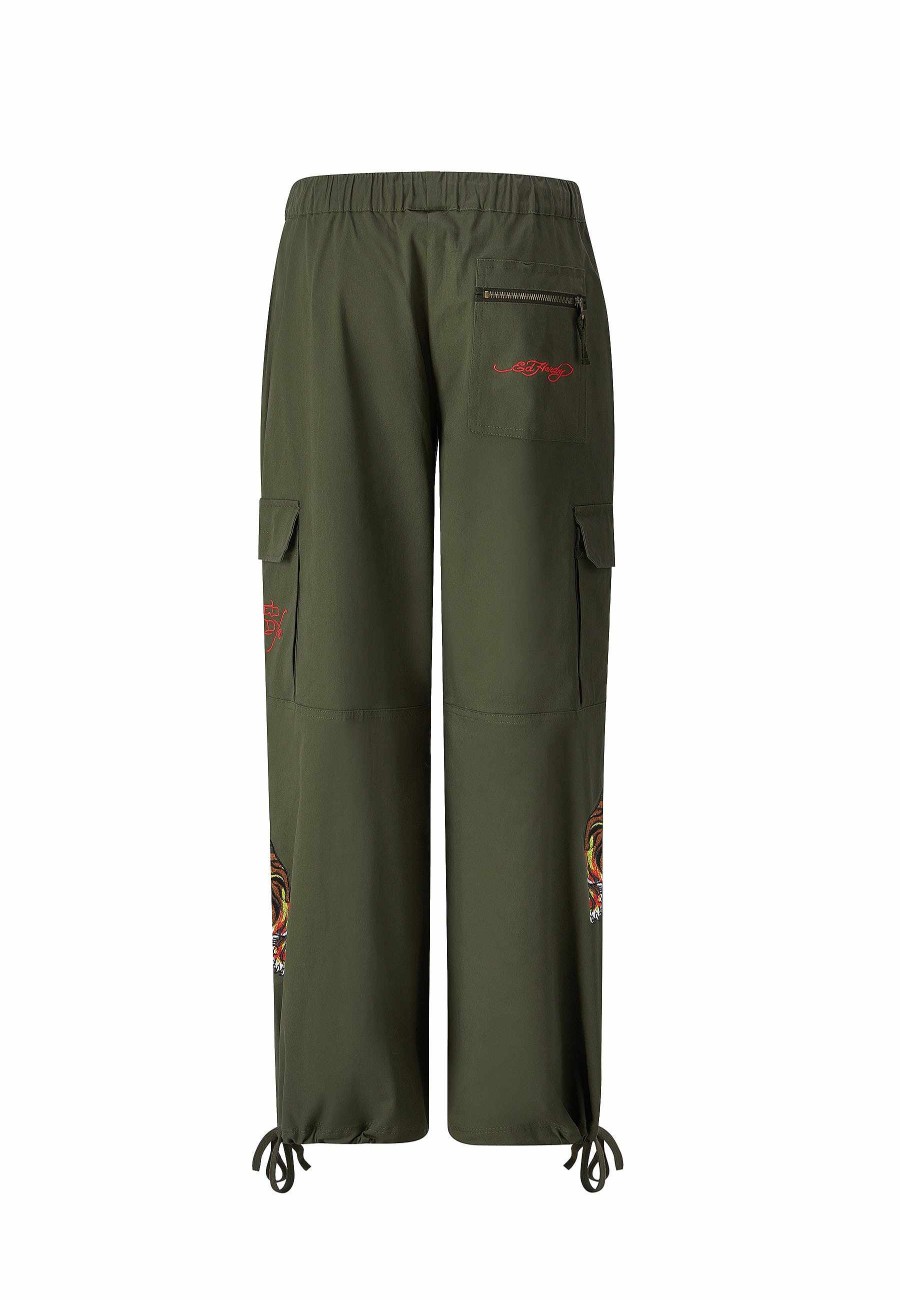 Ed Hardy Womens Tiger Cargo Pants Trousers