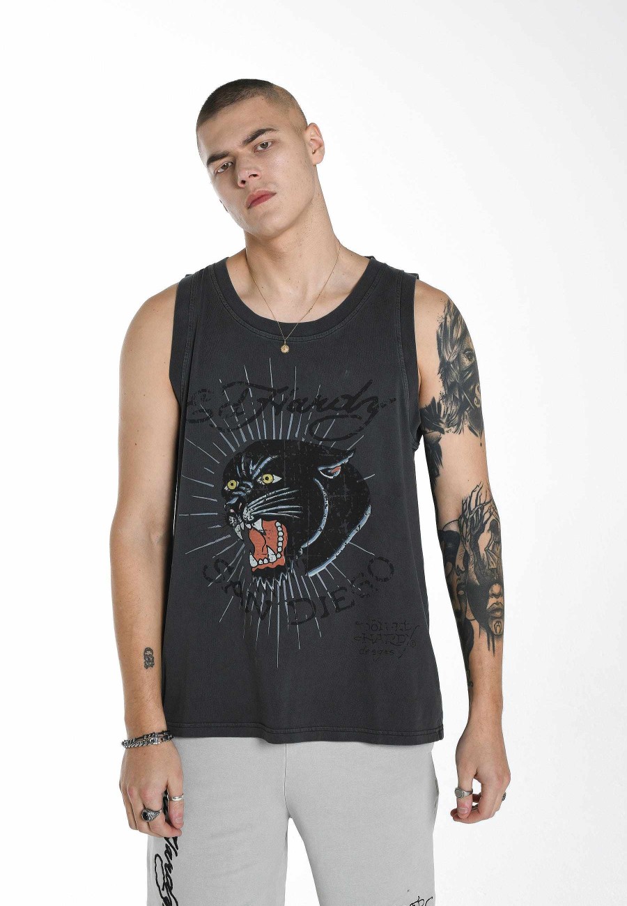 Ed Hardy Mens Panther-Diego Vest Top