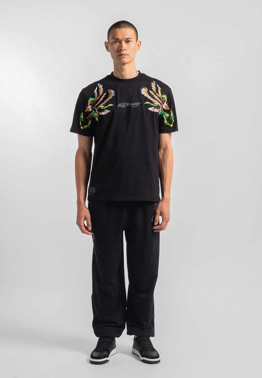 Ed Hardy Mens Double-Vintage-Eagle-Snake Tshirt