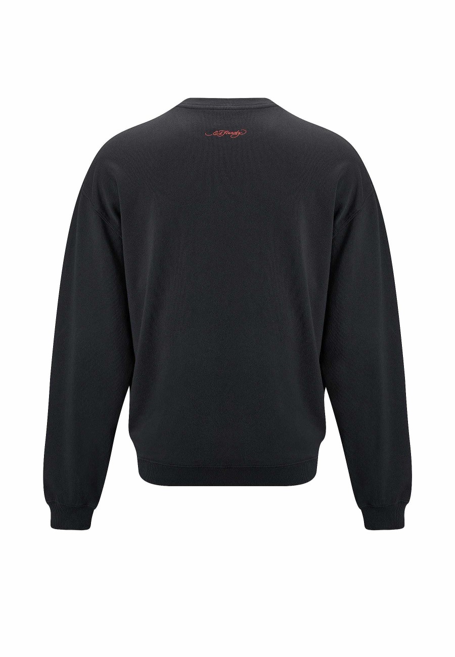 Ed Hardy Mens Love Kill Slowly Graphic Crew Neck Sweatshirt