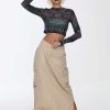 Ed Hardy Womens Geisha Cargo Skirt