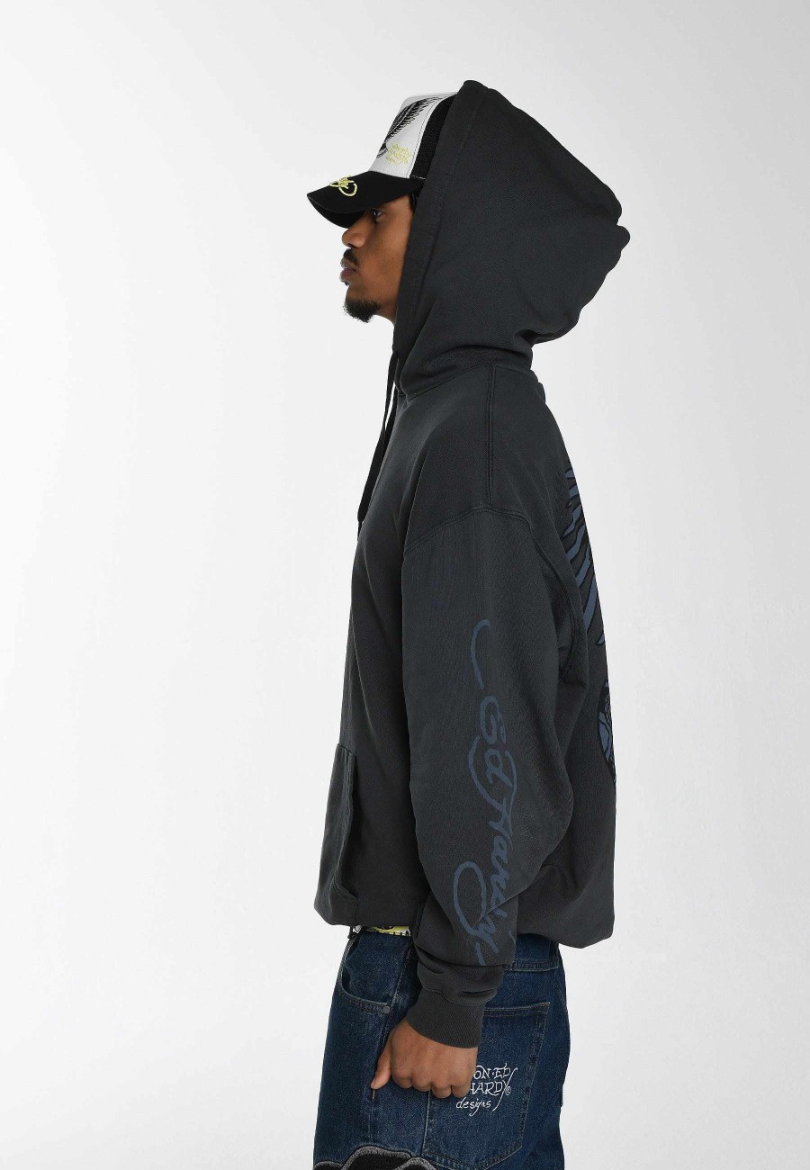Ed Hardy Mens Eye-Ball Graphic Hoodie