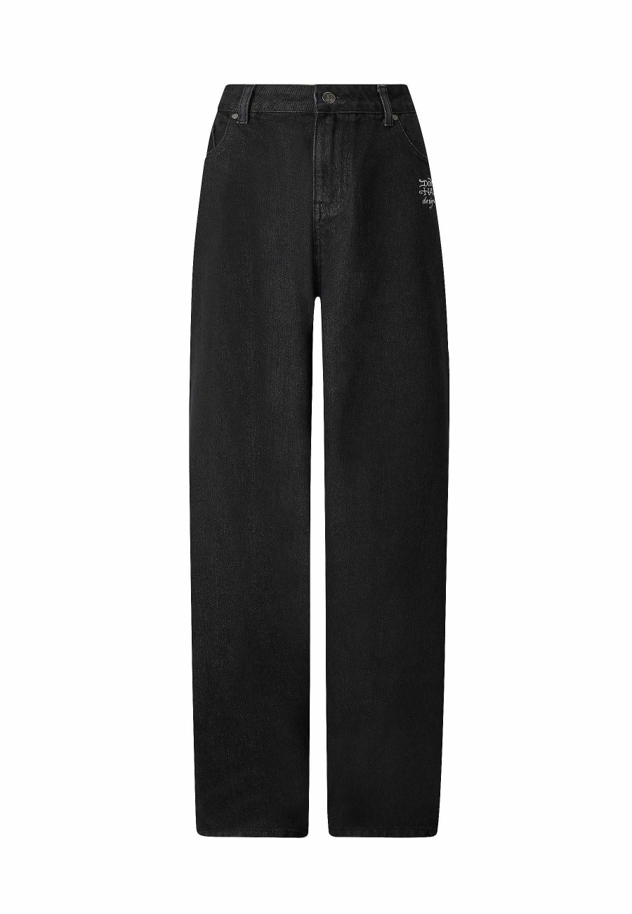 Ed Hardy Womens Koi Island Relaxed Denim Trousers Jeans