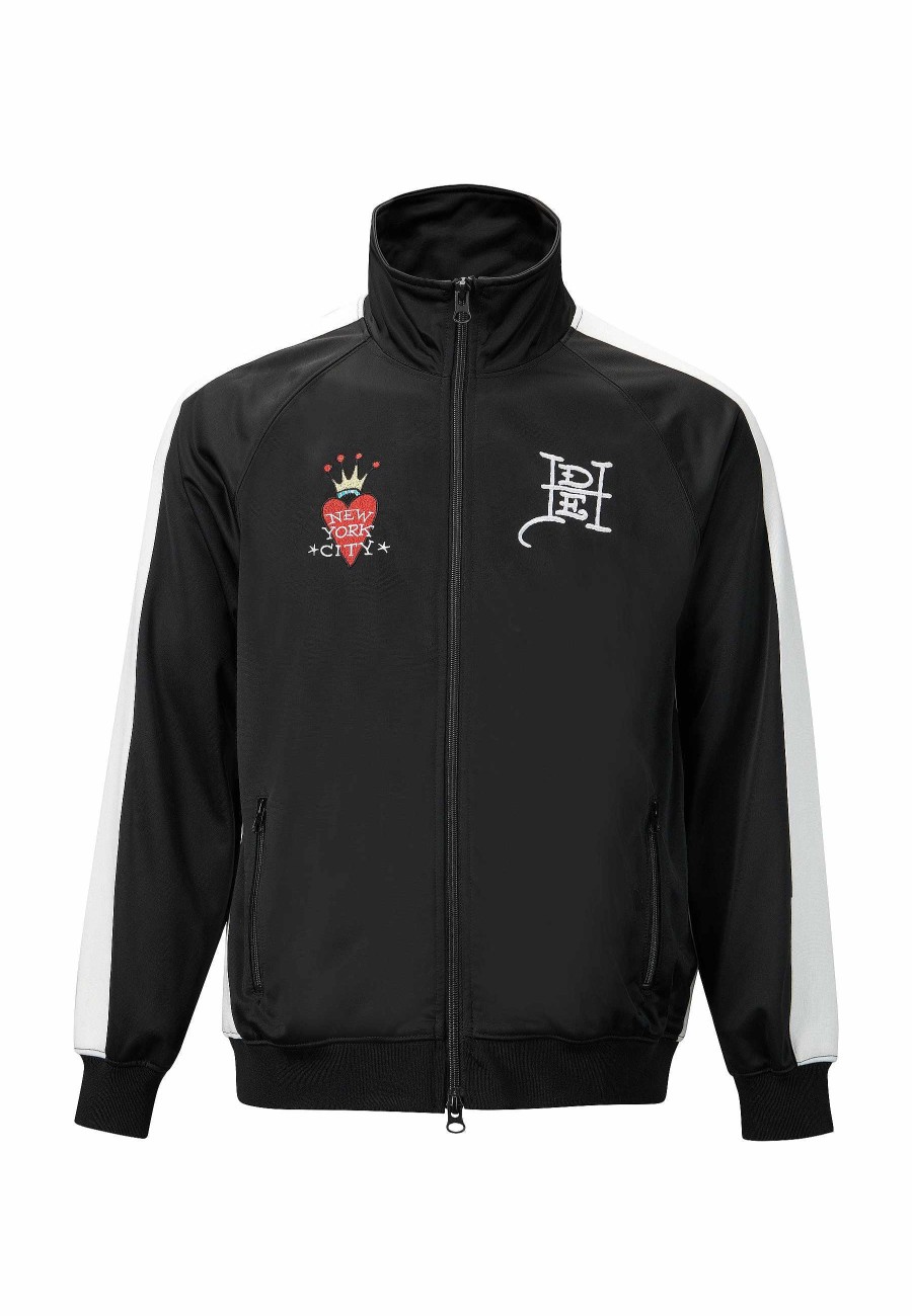 Ed Hardy Mens New-York-Skull Tricot Track Top