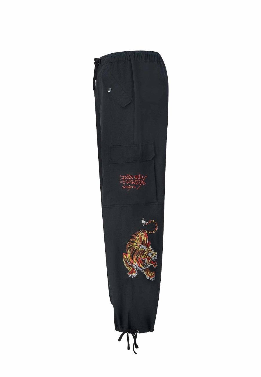 Ed Hardy Mens Double Tiger Cargo Pants Trousers