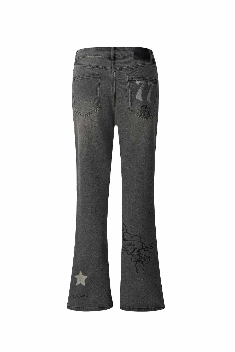 Ed Hardy Womens Doodle-Star Crop Jeans