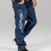 Ed Hardy Mens Golden-Eagle Tattoo Graphic Denim Trousers Jeans
